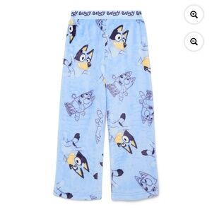 Bluey Girls Blue Plush Pajama Bottoms Size Small (6-6X) NWT